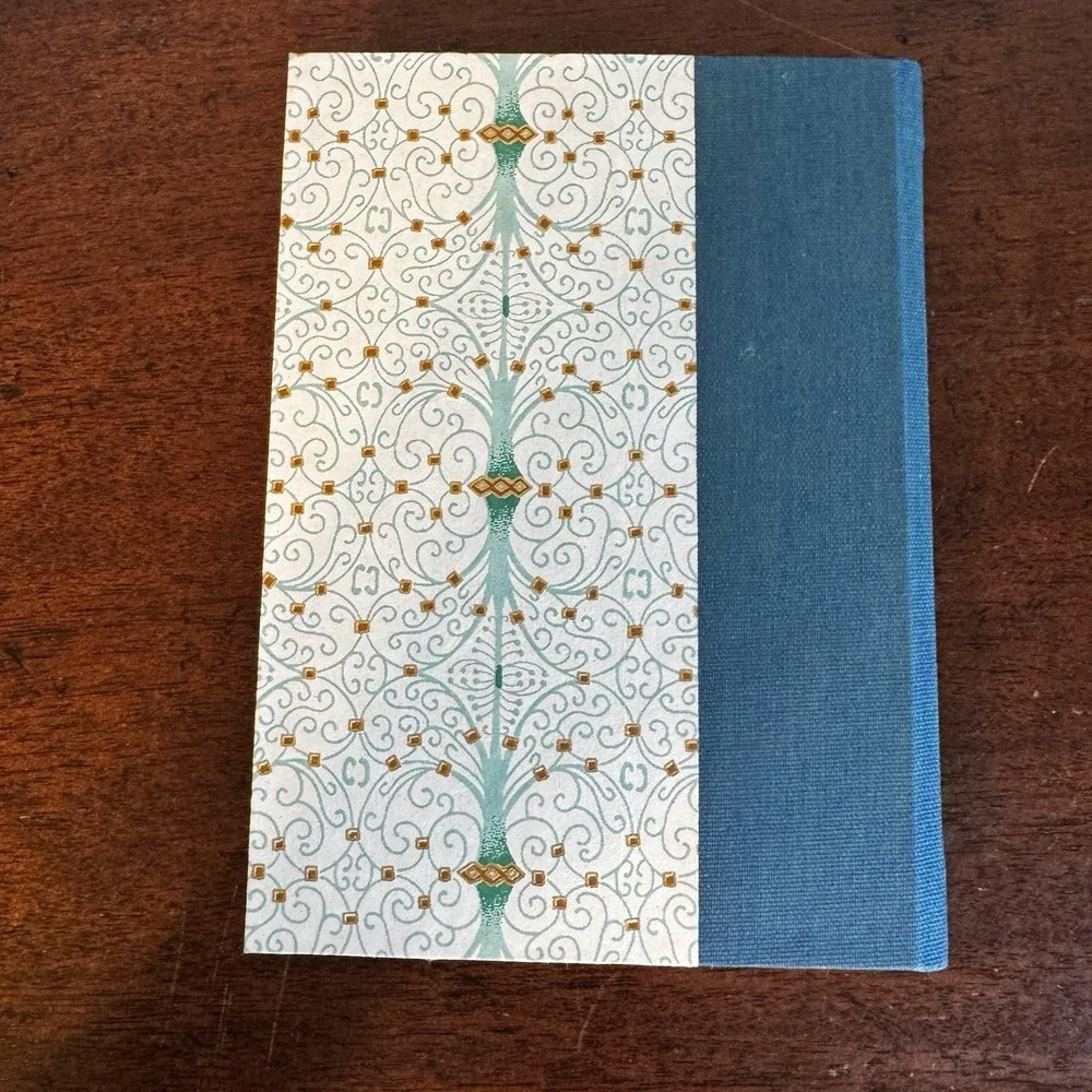 Address Book Tabbed Teal Green Abstract Cover 6.75x5x.50